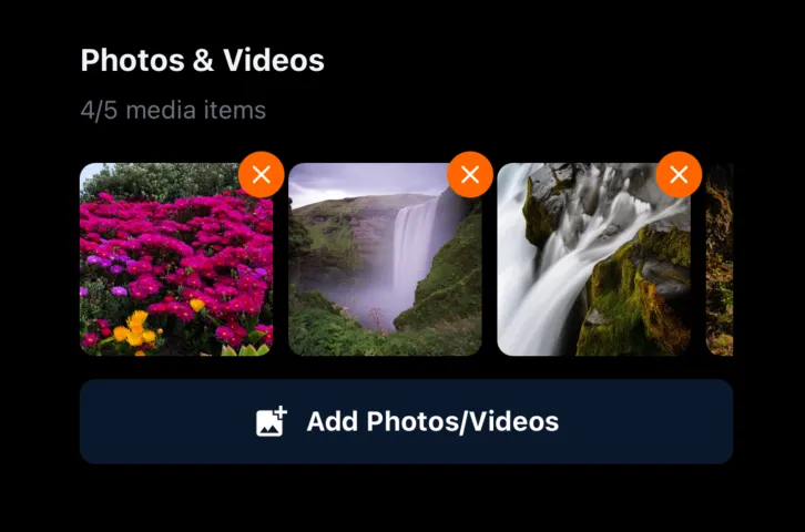 Attach up to five photos or videos to a song memory in Music Memory