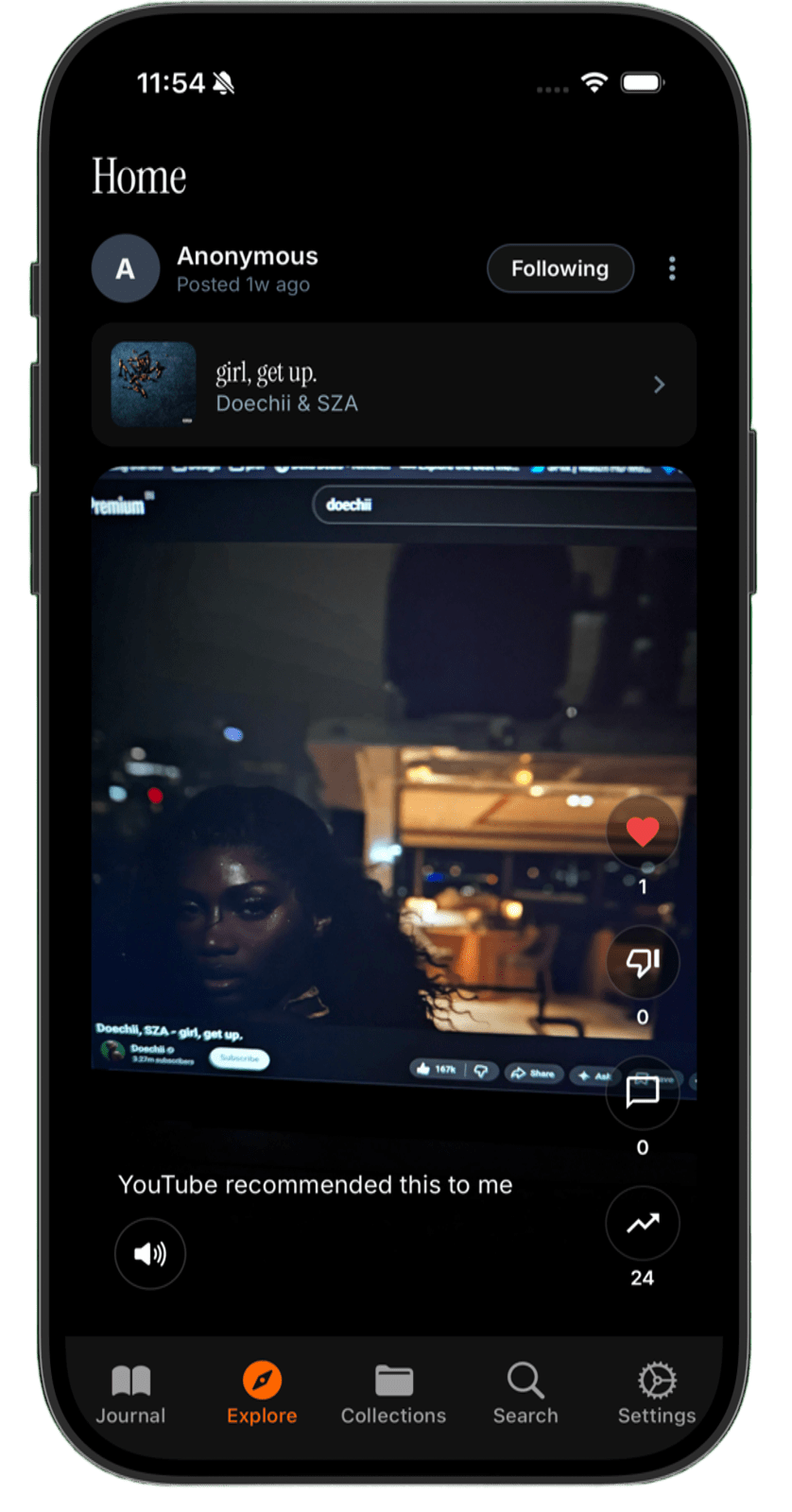 Music Memory community feed — see how others remember the same song